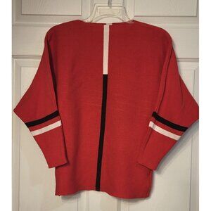 Northern Angel Anthro Dolman Sleeve Color Block Striped Red Sweater Large
